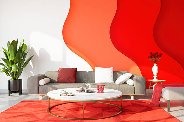 istock Red Living Room Interior 2234483702