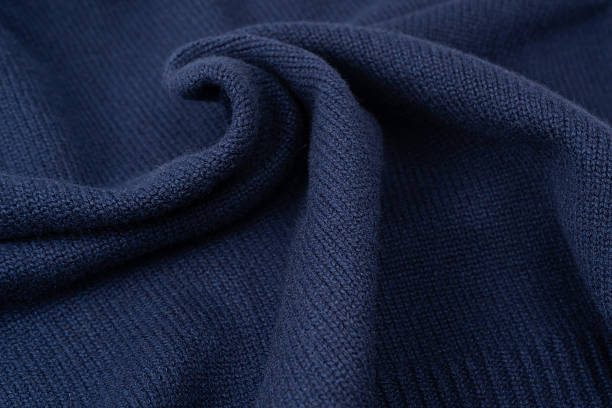 istock Navy blue merino wool sweater texture as background. Top view. 2234488851