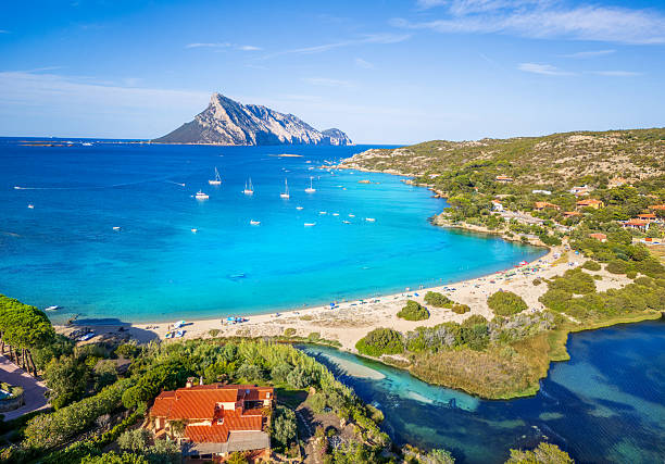 istock Cala Girgolu beach in Sardinia from the air 2234489276