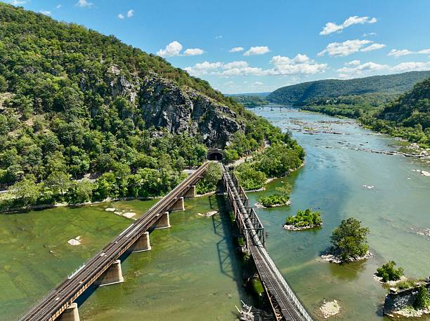 istock Railroad Bridge and Potomac River at Harpers Ferry 2234489305