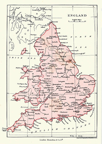 9 世紀イギリスの地図 - 地図のベクターアート素材や画像を多数ご用意