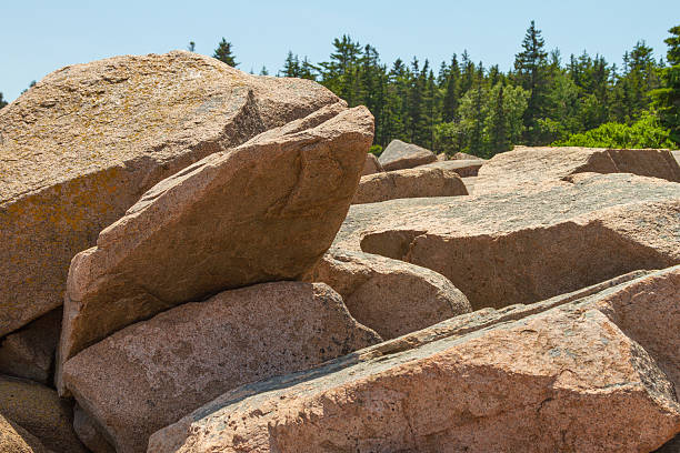 istock Granite Rocks Acadia National Park high angle sunny day. 2234491581