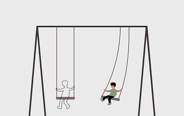 missing child One person remembering dear ones illustration anonymous interview stock illustrations