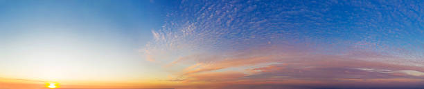 istock Panorama sunrise sky and cloud at morning background image . Panorama sky and cloud. 2234500333