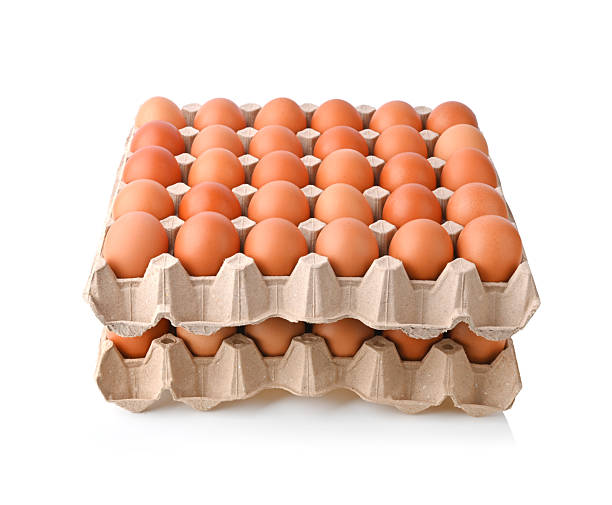istock Eggs in carton box . Chicken eggs in packaging isolated on white background. 2234502931