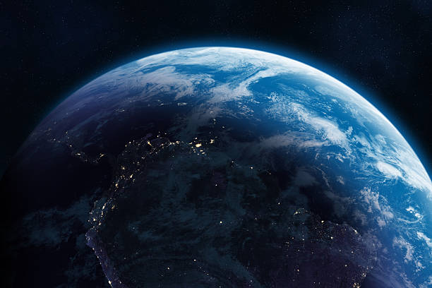 istock Earth from the space at night. Space scene. South America. 2234510093