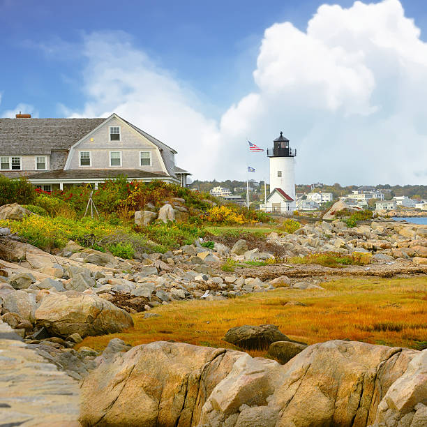 istock Lighthouse with Rocky Shore Line-Gloucester,Massachusetts 2234510286