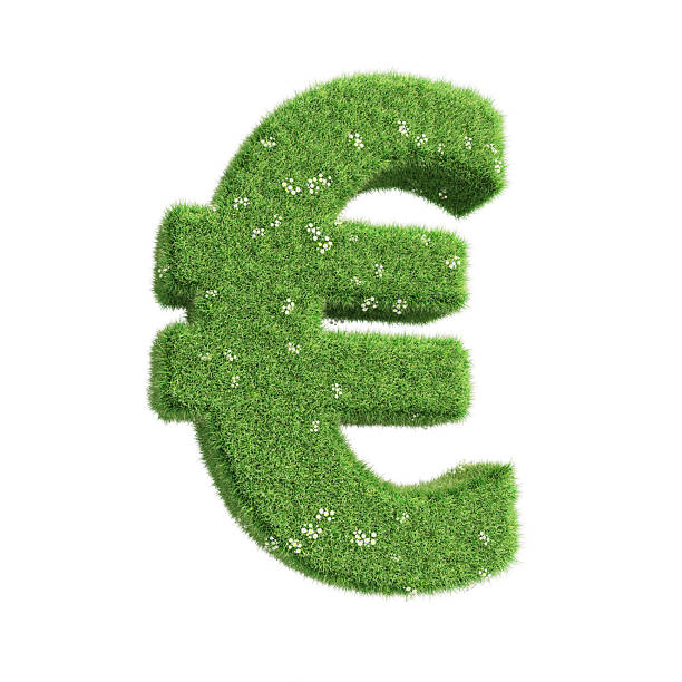 istock Euro Symbol Made of Grass, (İsolated On White and Clipping Path) 2234510796