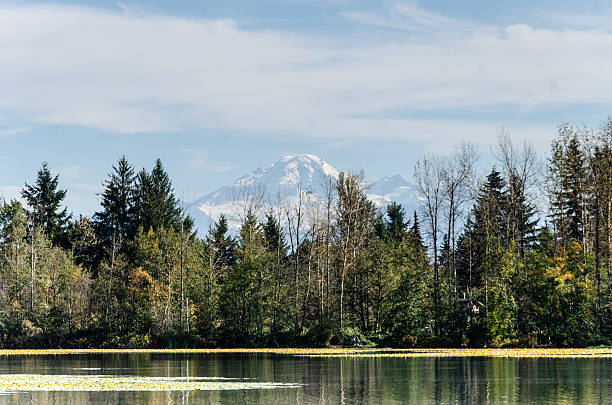 Beautiful lake landscape with mountain in the backgropund