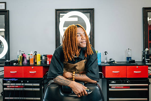 istock Portrait of cool barber 2234535411