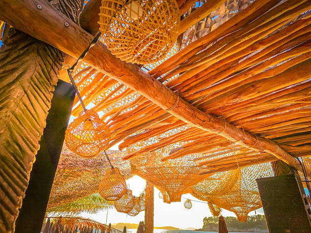 istock Relaxing lounge on the beach during a sunset 2234537628