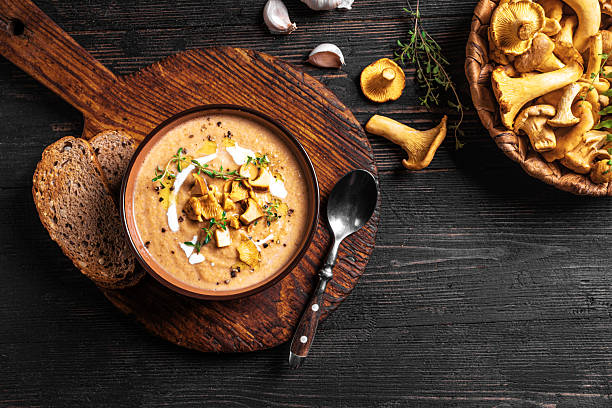 istock Chanterelle mushroom cream soup 2234537891