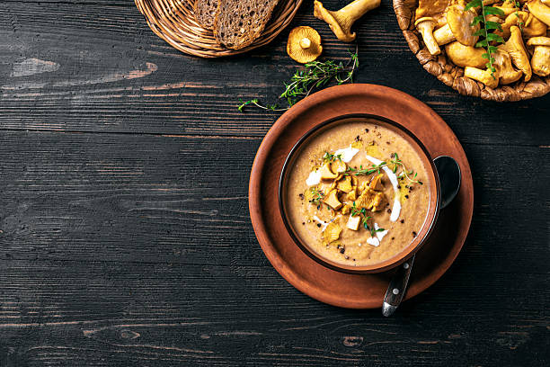 istock Chanterelle mushroom cream soup 2234537904