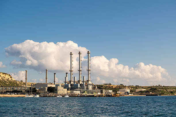 istock Waterfront power station against blue sky, with copy space, Marsaxlokk, Malta 2234538171