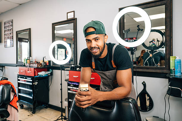 istock Portrait of cool barber 2234539499