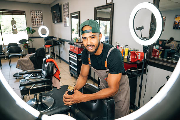 istock Portrait of cool barber 2234540757