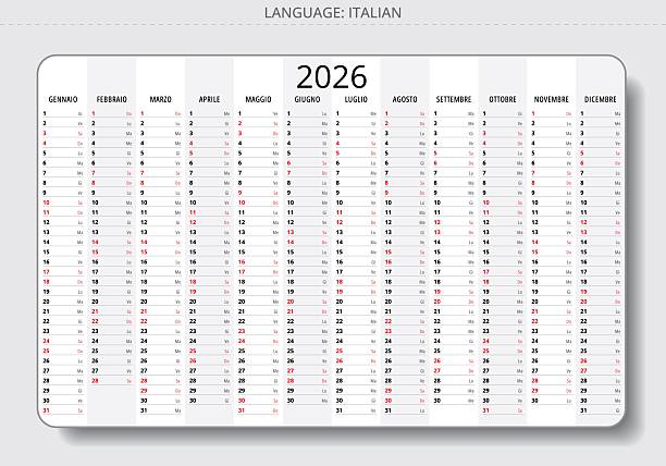 istock Modern 2026 italian planner calendar with space for writing text. Italy 2234540871