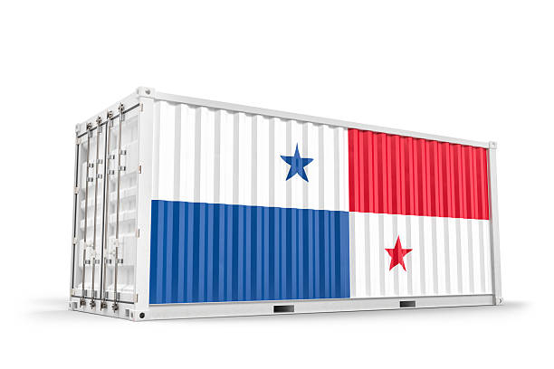 istock White metal cargo container with Panama flag painted on side, representing international trade, transportation, and global commerce. 3d Rendering 2234542206