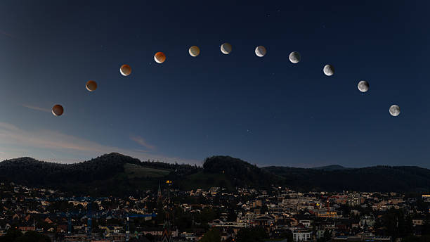 istock Composite of lunar eclipse sequence on September 07. 2025 over the Swiss city Baden. 2234545873