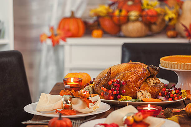 istock Stuffed turkey with side dishes for holidays 2234546163