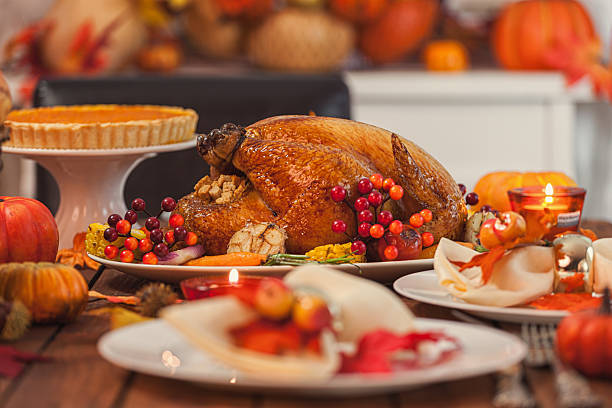 istock Stuffed turkey with side dishes for holidays 2234546165