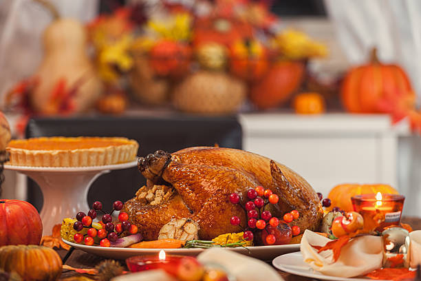 istock Stuffed turkey with side dishes for holidays 2234546182