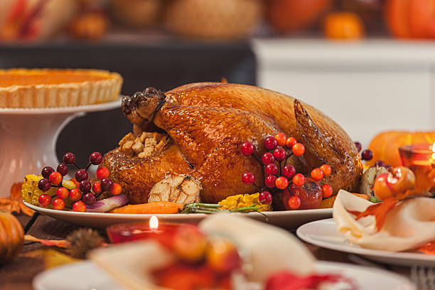 istock Stuffed turkey with side dishes for holidays 2234546183