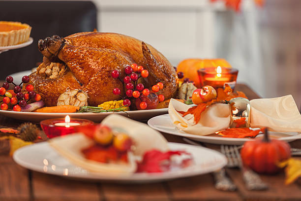 istock Stuffed turkey with side dishes for holidays 2234546185