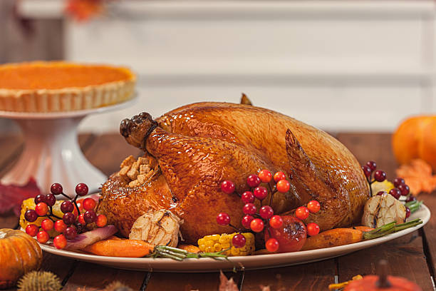 istock Stuffed turkey with side dishes for holidays 2234546194