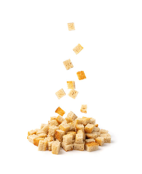 Homemade Bread Croutons, Crispy Bread Cubes, Dry Rye Crumbs