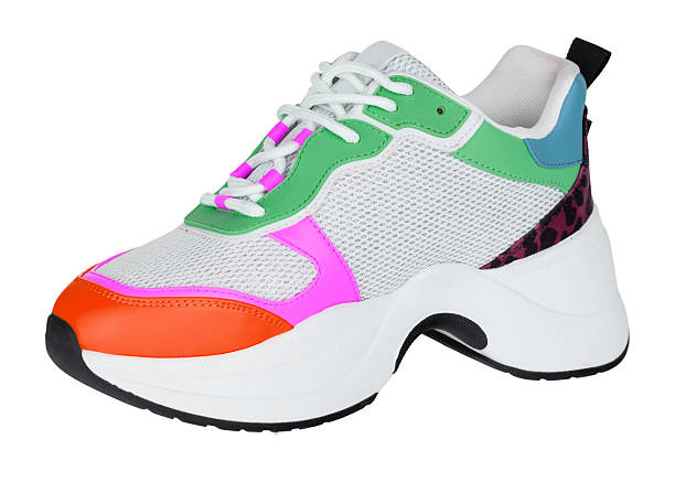 istock Chunky sneaker with orange and pink accents 2234549605