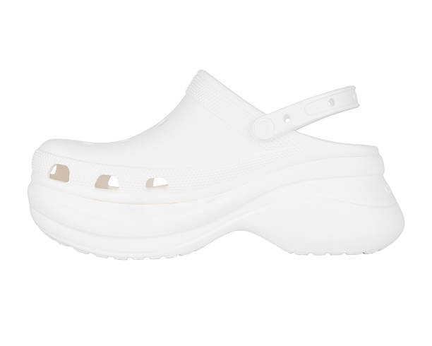 istock Side view of white foam clog with strap 2234550910