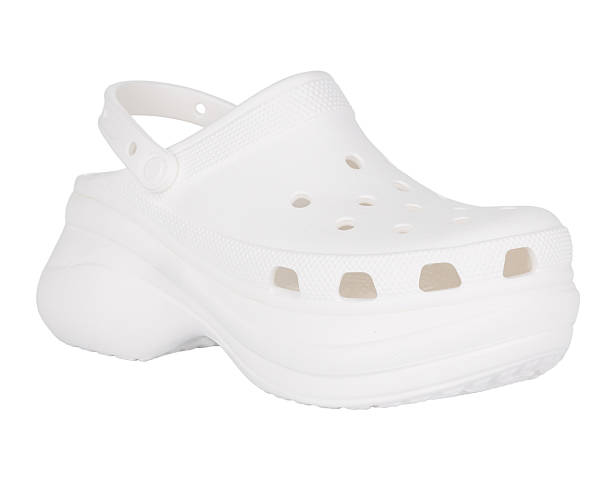 istock White foam clog shoe with platform sole 2234551012