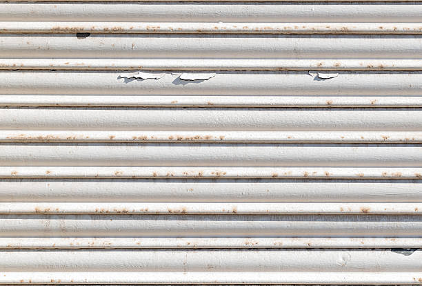 Garage door metal texture, worn surface