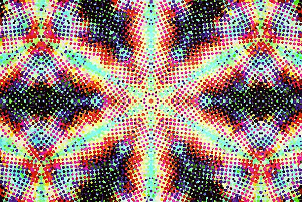 istock Pop Art Half Tone Style Watercolour Mandala Background 2234564977