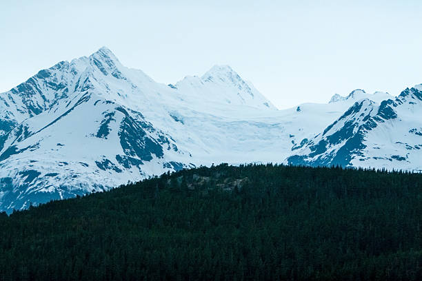 Rainbow Glacier, a hanging glacier, near the town of Haines, Alaska