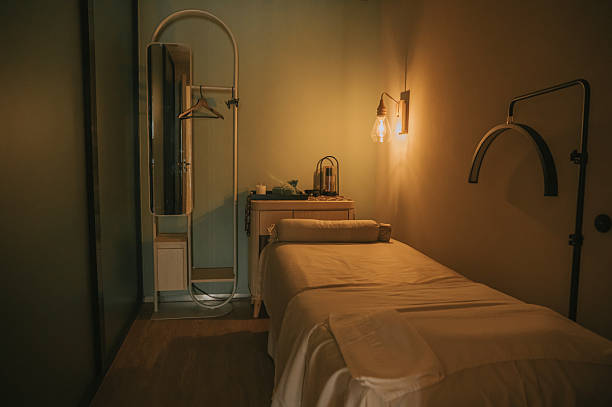 istock Spa Interior with Towels, Lanterns, and Natural Light 2234575712