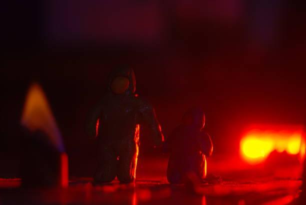 Toy town and plasticine people