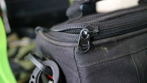 istock Close Up of Black Zippered Bag 2234594969