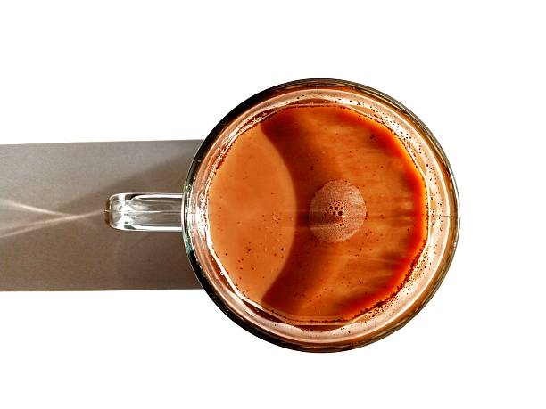 A cup of coffee with a dramatic theme