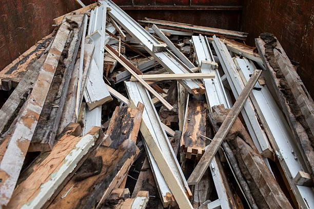 pile of used wooden boxes