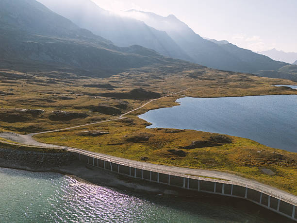 istock Mountain Lake and Dam with Scenic Landscape 2234608067
