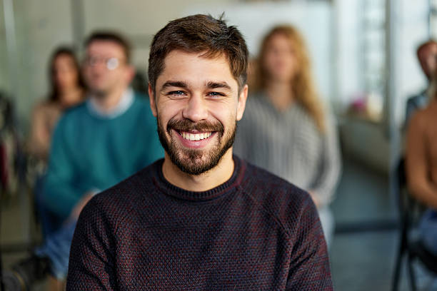 istock Happy creative man during an education event in the office. 2234608193
