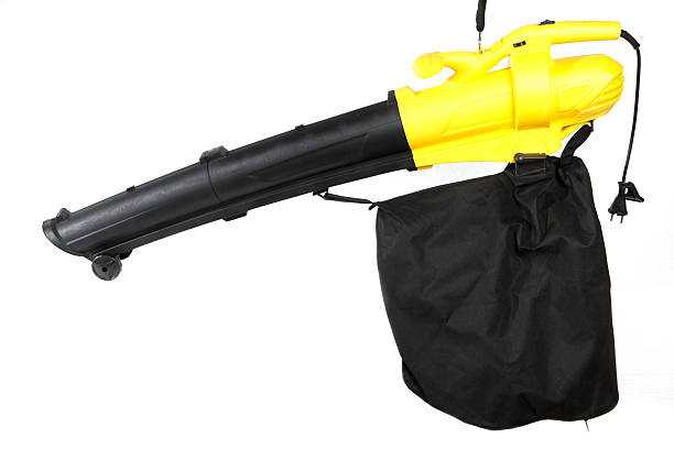 istock Corded electric leaf blower isolated on white background. Electric Leaf Blower, leaf vacuum and leaf mulcher for lawn care 2234613461