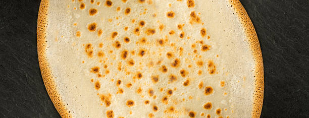Pancake texture background. Pan cake pattern, abstract crepe top view, batter flapjack