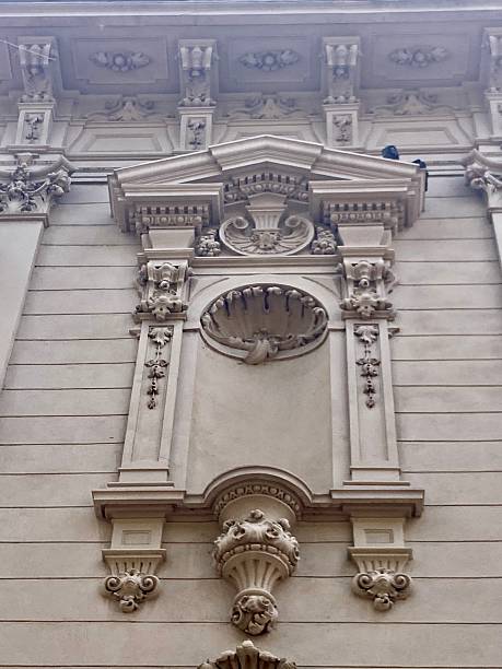 istock Decorative Niche with Shells Relief Pillars Floral Scrolling 2234619458