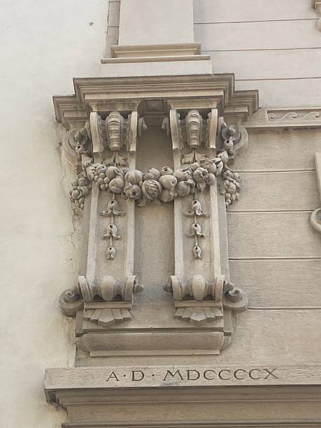 istock Decorative Relief Brackets with Fruit Garland at Chiesa di San Rocco Lugano Facade 2234619493