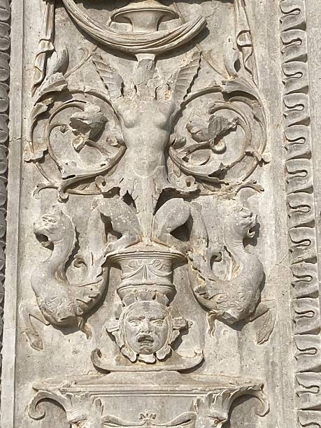 istock Decorative Relief With Allegorical Figure and Dragons 2234619583