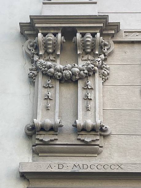 istock Decorative Relief Brackets with Fruit Garland at Chiesa di San Rocco Lugano Facade 2234619623