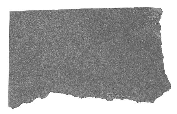 istock Isolated torn piece of blank grey gray paper note cardboard with rough texture and copy space for text on white background design element 2234629244